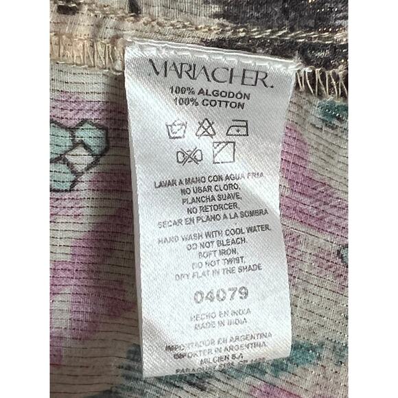 Maria Cher Villafranca Julieta Blouse Long Sleeves Siz XS 100% Cotton - Picture 10 of 11